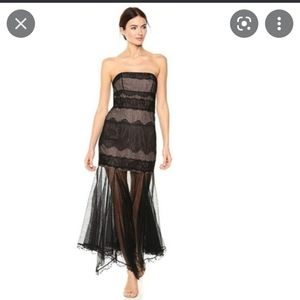 Halston Heritage Black Lace Gown 